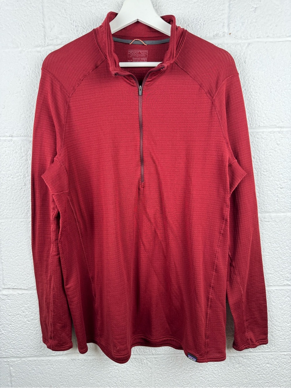 Patagonia Capilene Thermal Weight Zip Neck Pullover Oxide Red Men’s XXL